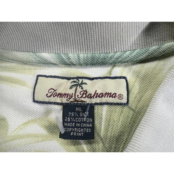 Tommy Bahama Shirt Adult Extra Large Button Up Beige Floral Hawaiian Camp Men's - Picture 9 of 12